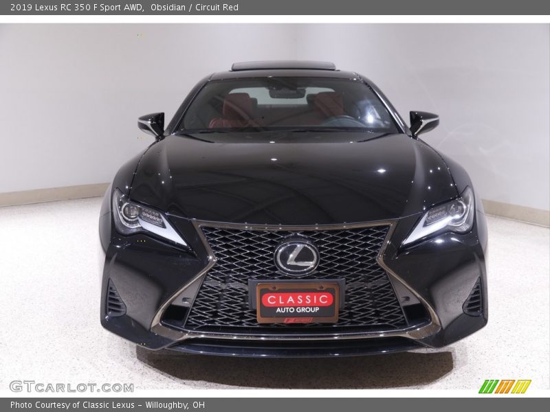 Obsidian / Circuit Red 2019 Lexus RC 350 F Sport AWD