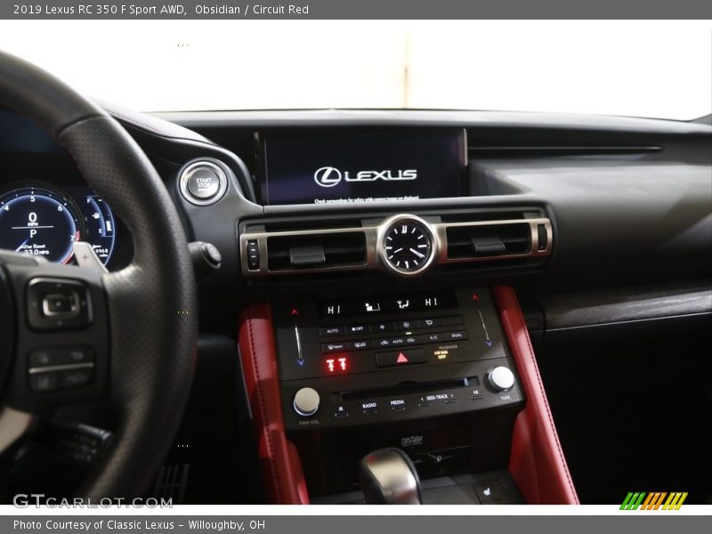 Obsidian / Circuit Red 2019 Lexus RC 350 F Sport AWD