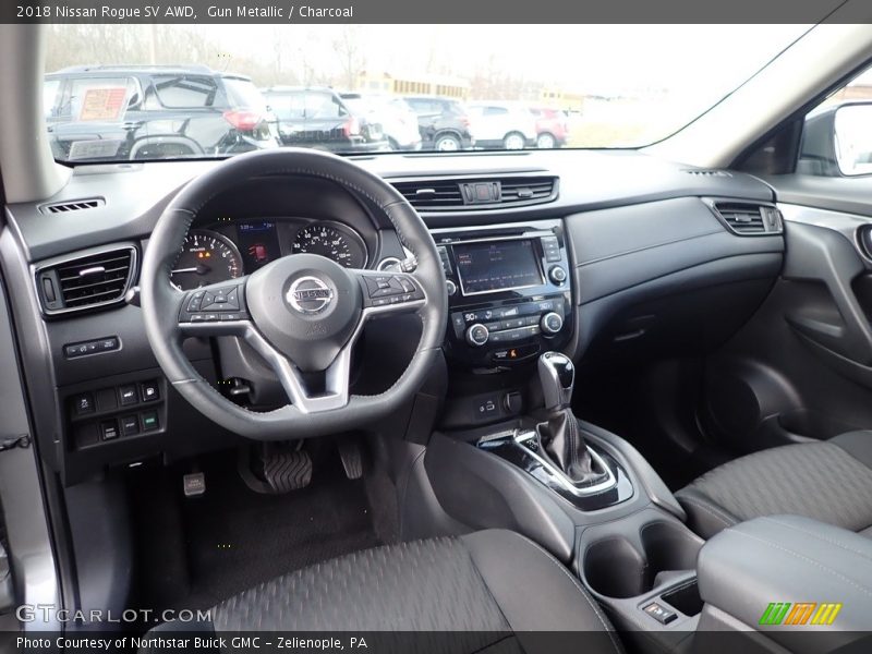 Gun Metallic / Charcoal 2018 Nissan Rogue SV AWD