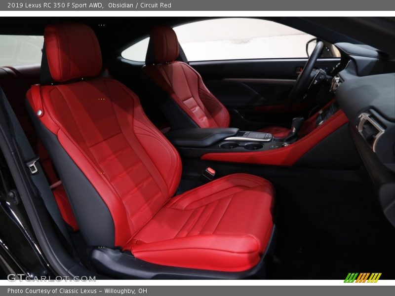 Front Seat of 2019 RC 350 F Sport AWD