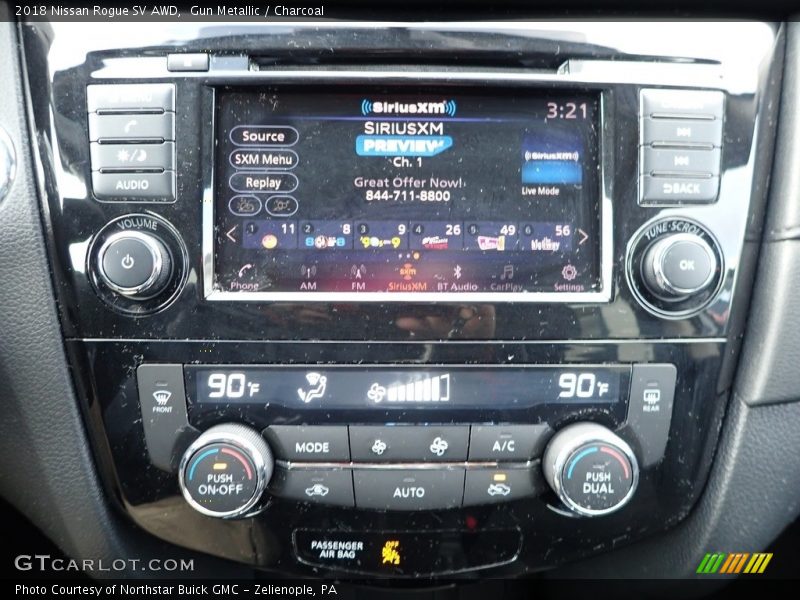 Gun Metallic / Charcoal 2018 Nissan Rogue SV AWD