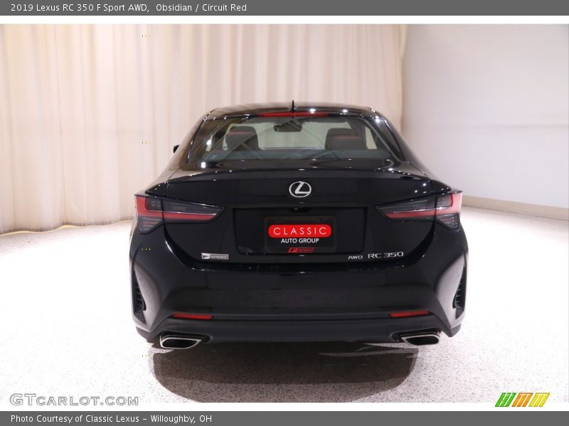 Obsidian / Circuit Red 2019 Lexus RC 350 F Sport AWD