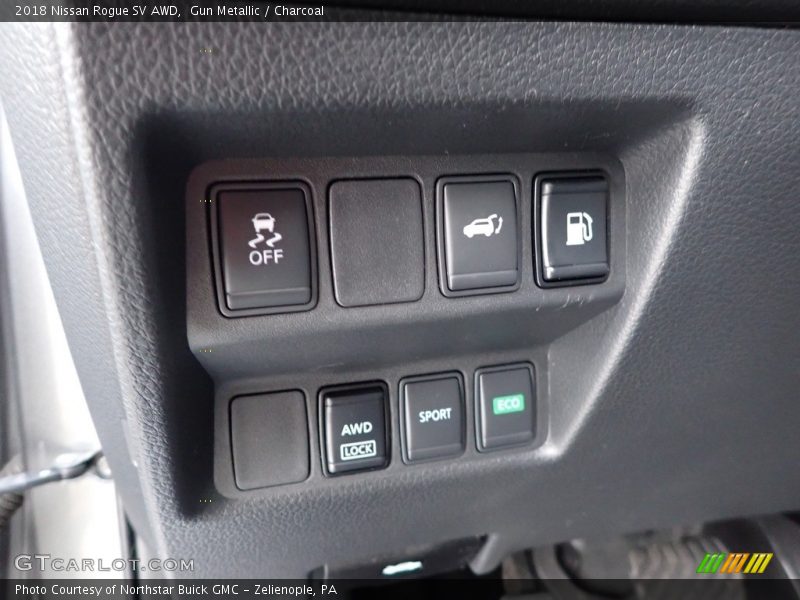 Gun Metallic / Charcoal 2018 Nissan Rogue SV AWD