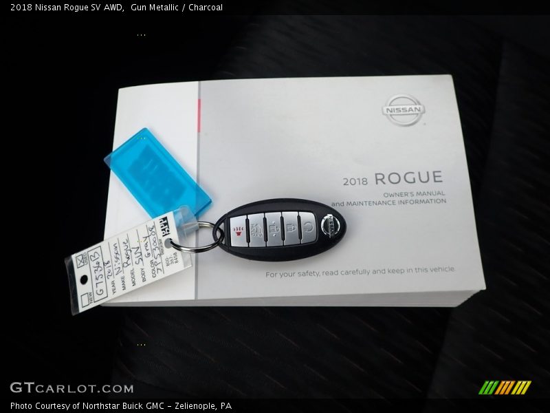 Gun Metallic / Charcoal 2018 Nissan Rogue SV AWD