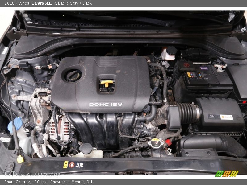 Galactic Gray / Black 2018 Hyundai Elantra SEL