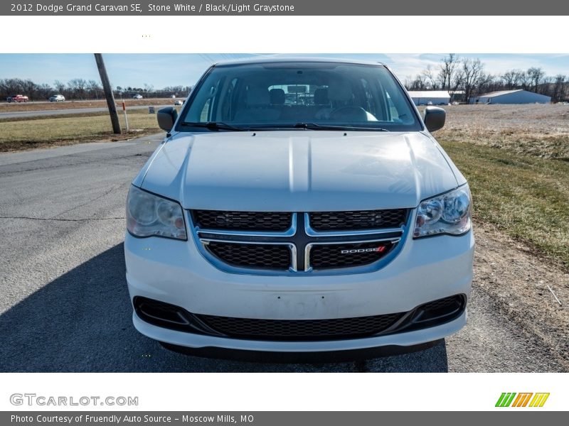 Stone White / Black/Light Graystone 2012 Dodge Grand Caravan SE