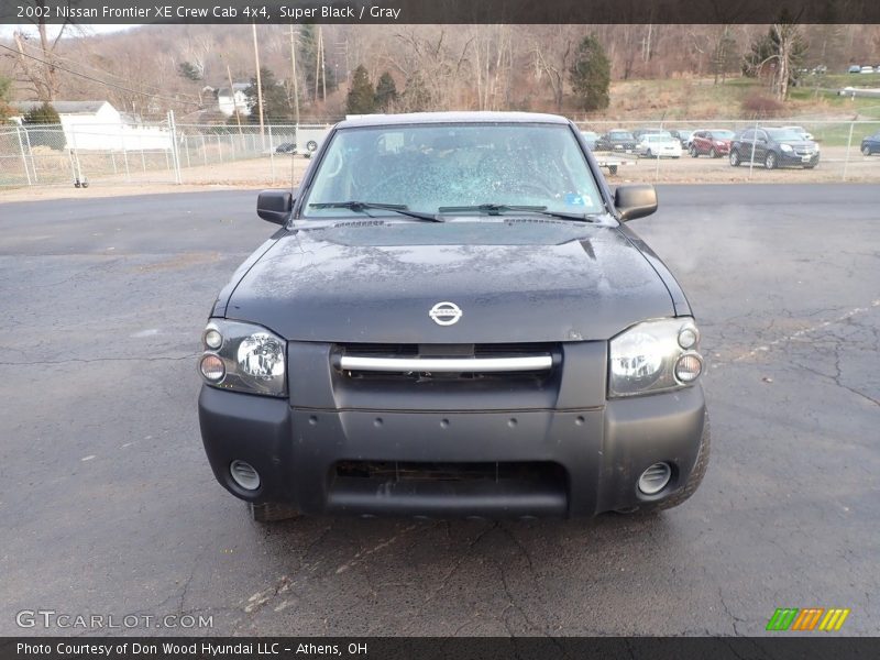 Super Black / Gray 2002 Nissan Frontier XE Crew Cab 4x4