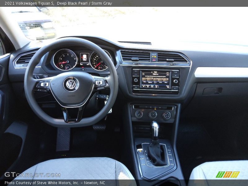 Deep Black Pearl / Storm Gray 2021 Volkswagen Tiguan S