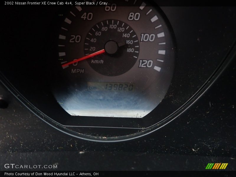 Super Black / Gray 2002 Nissan Frontier XE Crew Cab 4x4