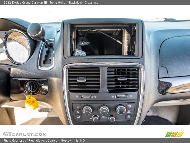 Stone White / Black/Light Graystone 2012 Dodge Grand Caravan SE