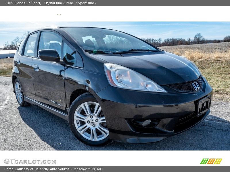 Crystal Black Pearl / Sport Black 2009 Honda Fit Sport