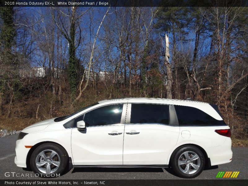 White Diamond Pearl / Beige 2018 Honda Odyssey EX-L