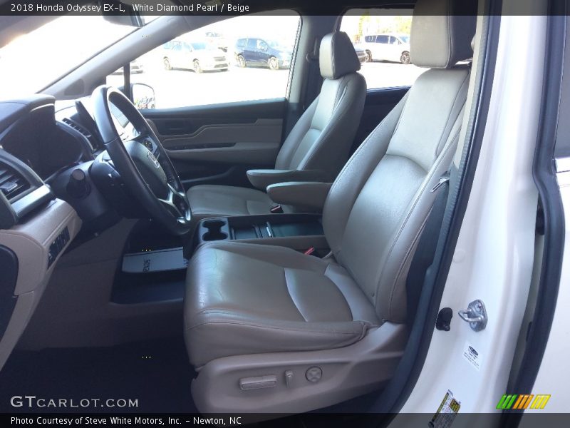 White Diamond Pearl / Beige 2018 Honda Odyssey EX-L