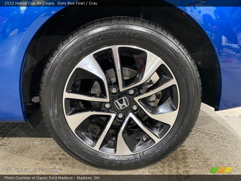 Dyno Blue Pearl / Gray 2013 Honda Civic EX Coupe