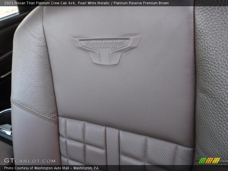 Front Seat of 2021 Titan Platinum Crew Cab 4x4