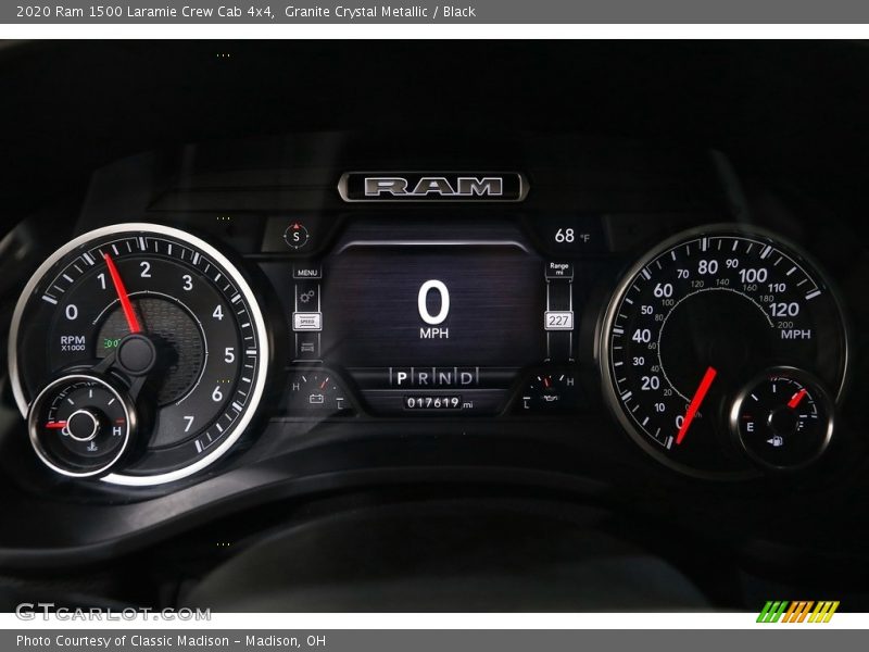 Granite Crystal Metallic / Black 2020 Ram 1500 Laramie Crew Cab 4x4