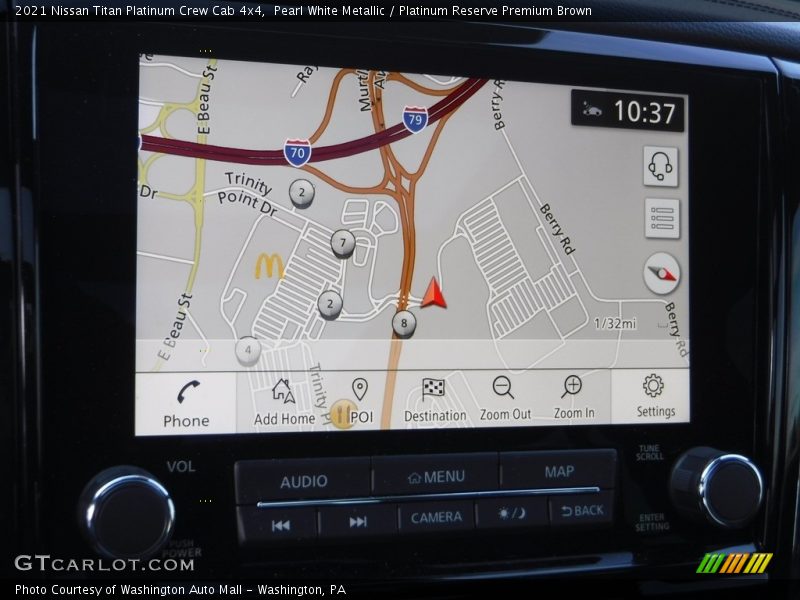 Navigation of 2021 Titan Platinum Crew Cab 4x4