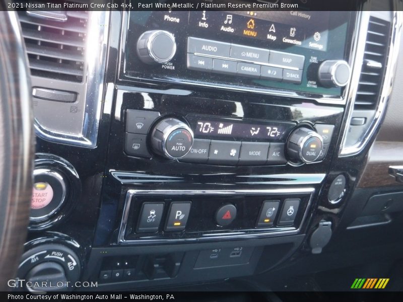 Controls of 2021 Titan Platinum Crew Cab 4x4