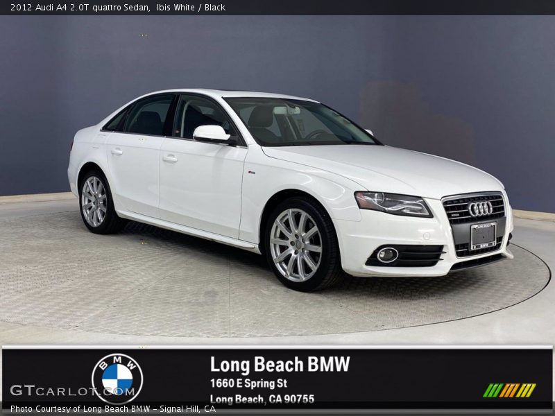 Ibis White / Black 2012 Audi A4 2.0T quattro Sedan