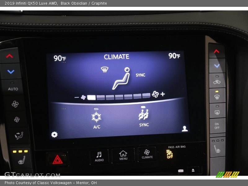 Black Obsidian / Graphite 2019 Infiniti QX50 Luxe AWD