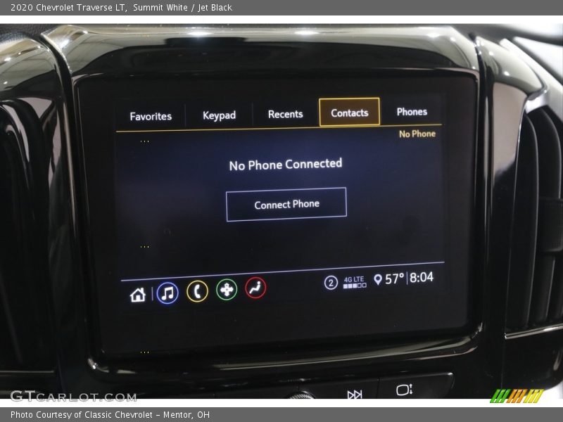 Summit White / Jet Black 2020 Chevrolet Traverse LT