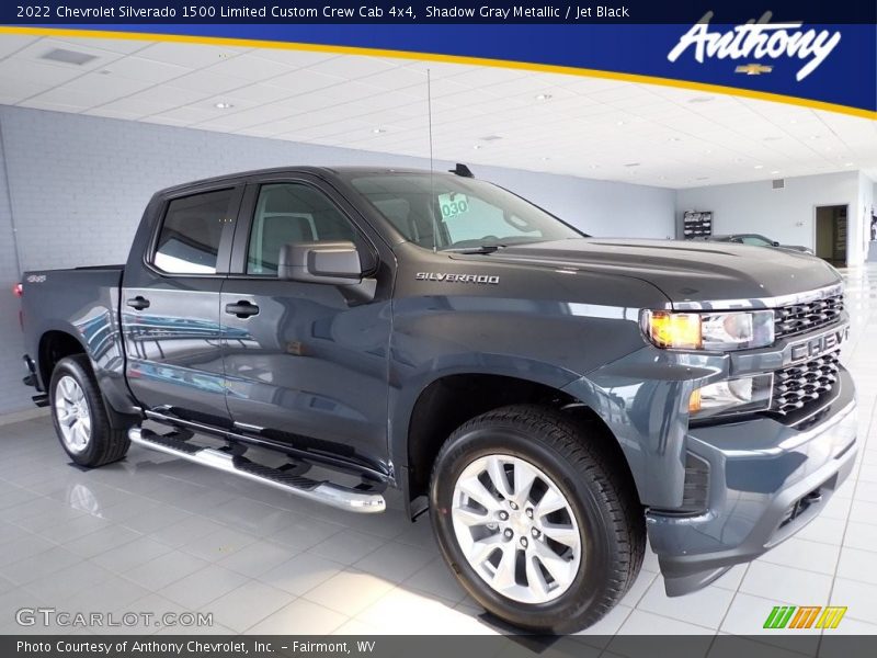 Shadow Gray Metallic / Jet Black 2022 Chevrolet Silverado 1500 Limited Custom Crew Cab 4x4