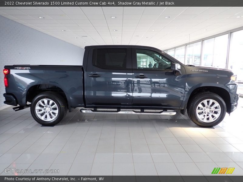 Shadow Gray Metallic / Jet Black 2022 Chevrolet Silverado 1500 Limited Custom Crew Cab 4x4