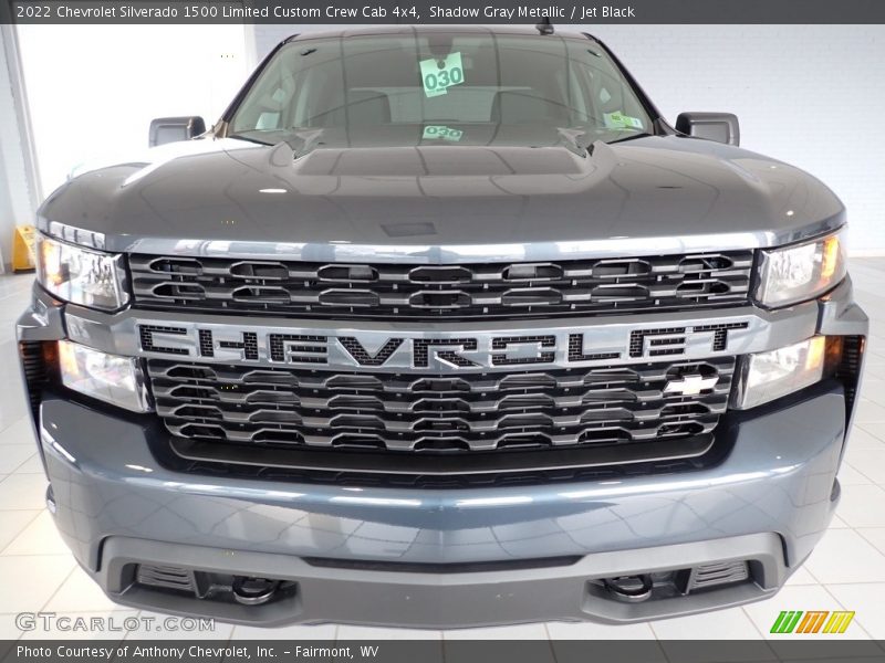 Shadow Gray Metallic / Jet Black 2022 Chevrolet Silverado 1500 Limited Custom Crew Cab 4x4