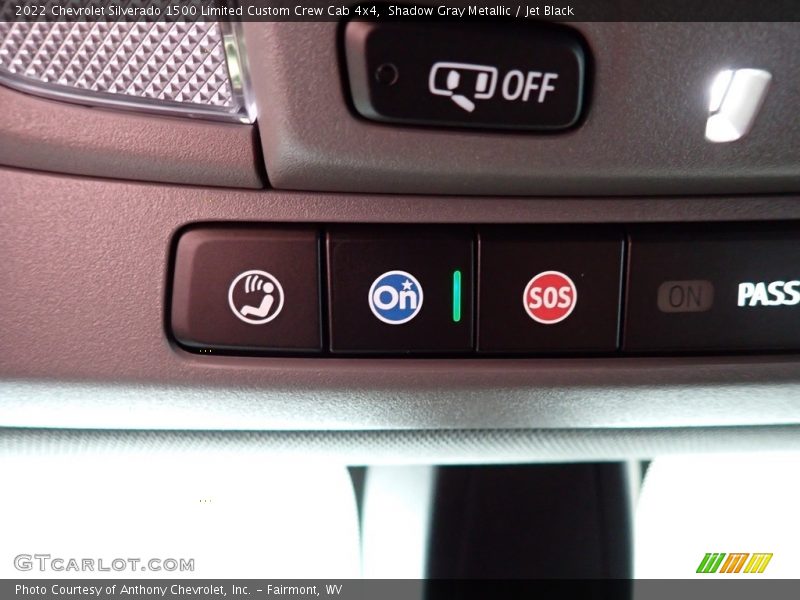 Shadow Gray Metallic / Jet Black 2022 Chevrolet Silverado 1500 Limited Custom Crew Cab 4x4