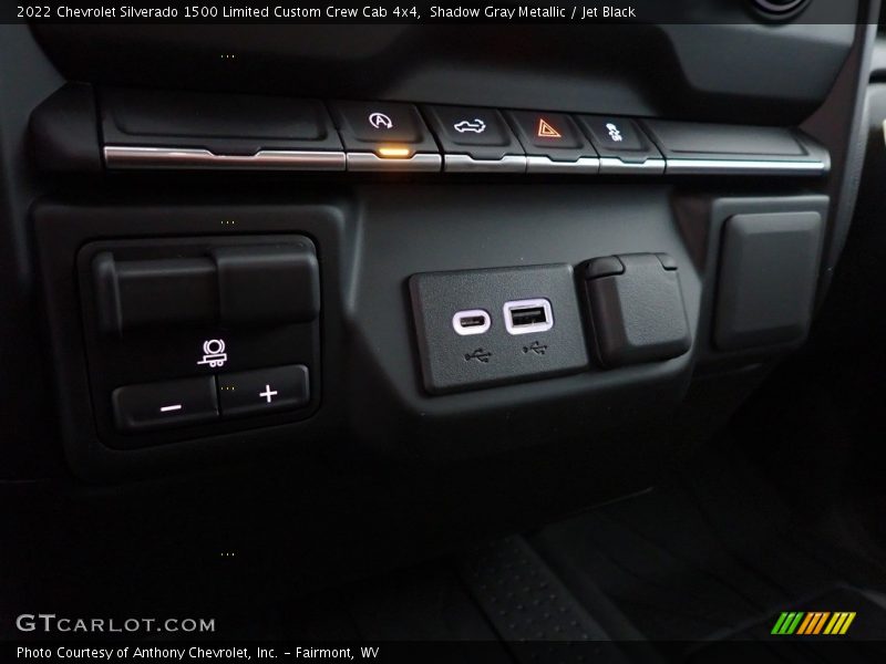 Shadow Gray Metallic / Jet Black 2022 Chevrolet Silverado 1500 Limited Custom Crew Cab 4x4