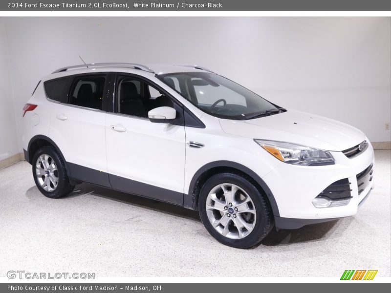 White Platinum / Charcoal Black 2014 Ford Escape Titanium 2.0L EcoBoost