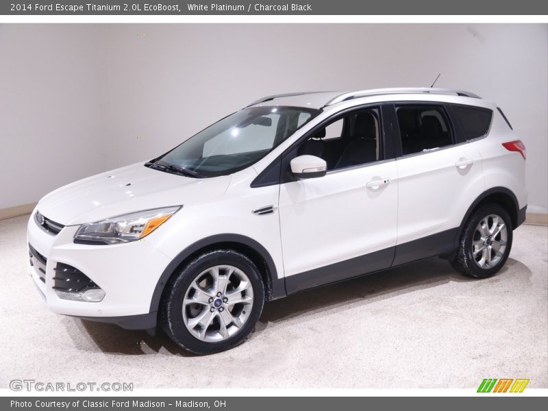White Platinum / Charcoal Black 2014 Ford Escape Titanium 2.0L EcoBoost