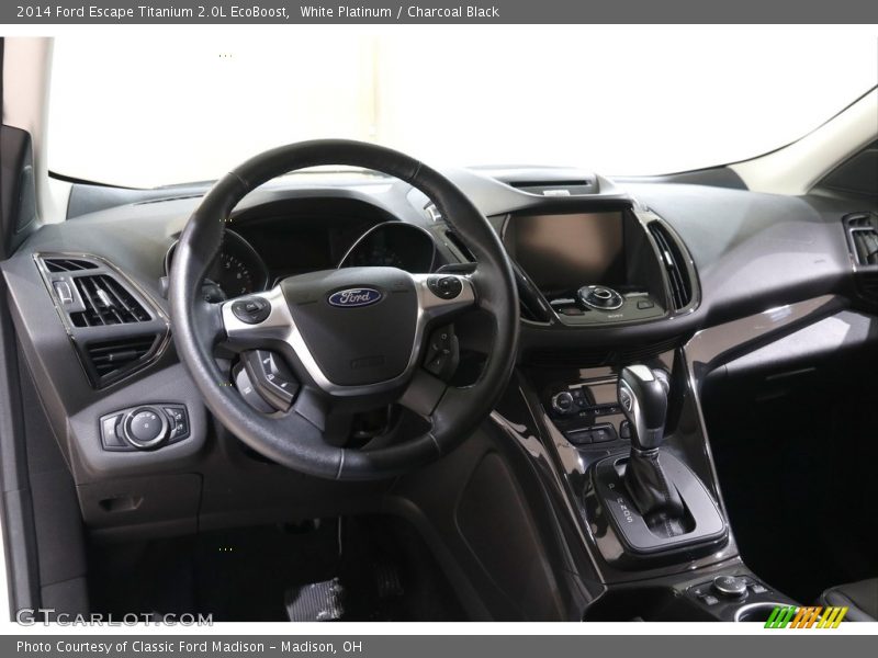 White Platinum / Charcoal Black 2014 Ford Escape Titanium 2.0L EcoBoost