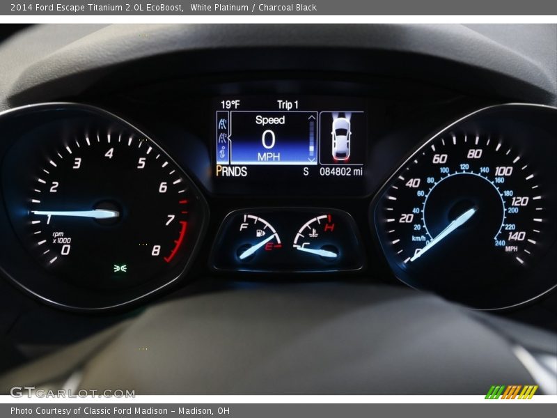 White Platinum / Charcoal Black 2014 Ford Escape Titanium 2.0L EcoBoost