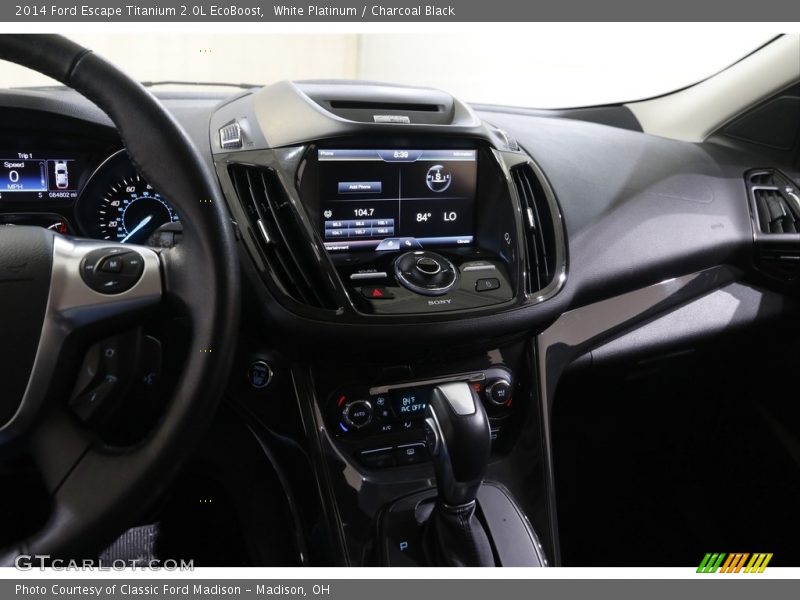 White Platinum / Charcoal Black 2014 Ford Escape Titanium 2.0L EcoBoost