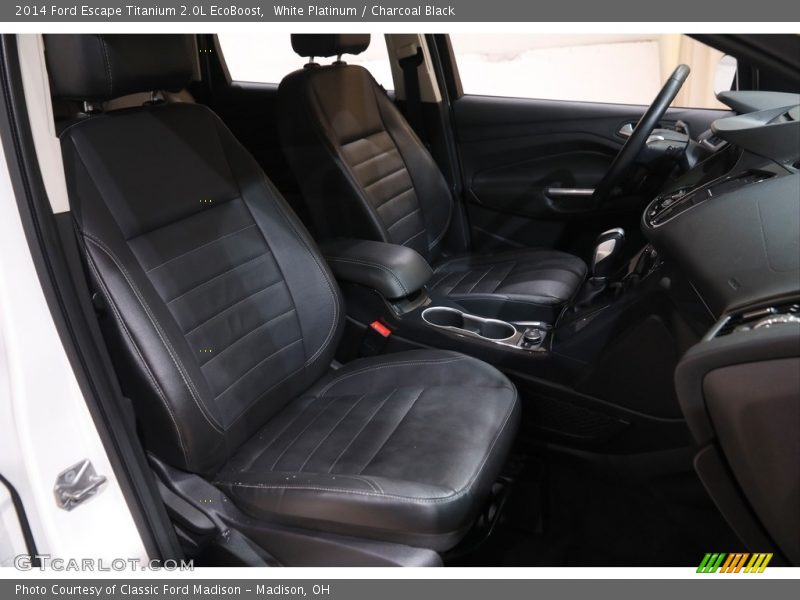 White Platinum / Charcoal Black 2014 Ford Escape Titanium 2.0L EcoBoost