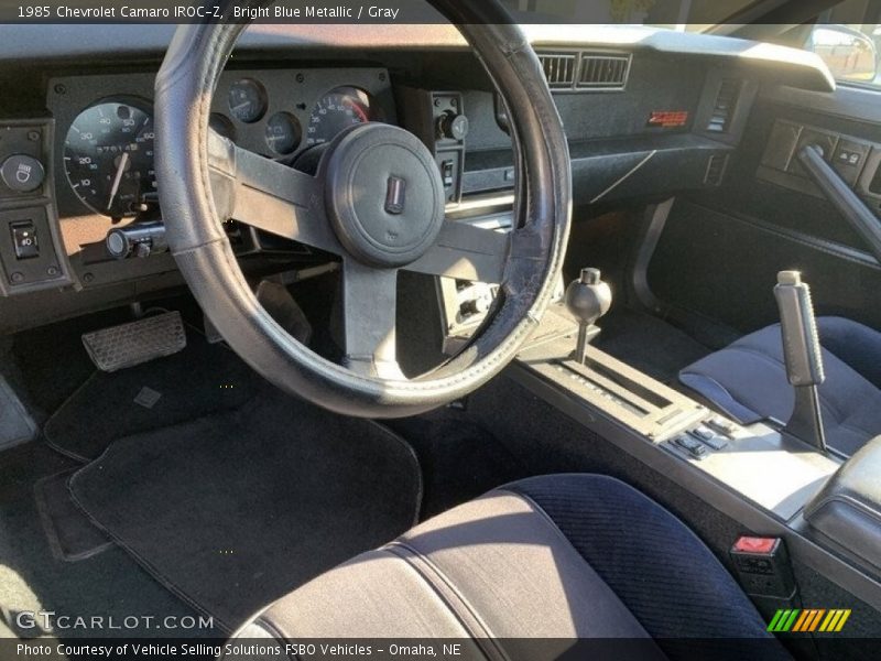 Bright Blue Metallic / Gray 1985 Chevrolet Camaro IROC-Z