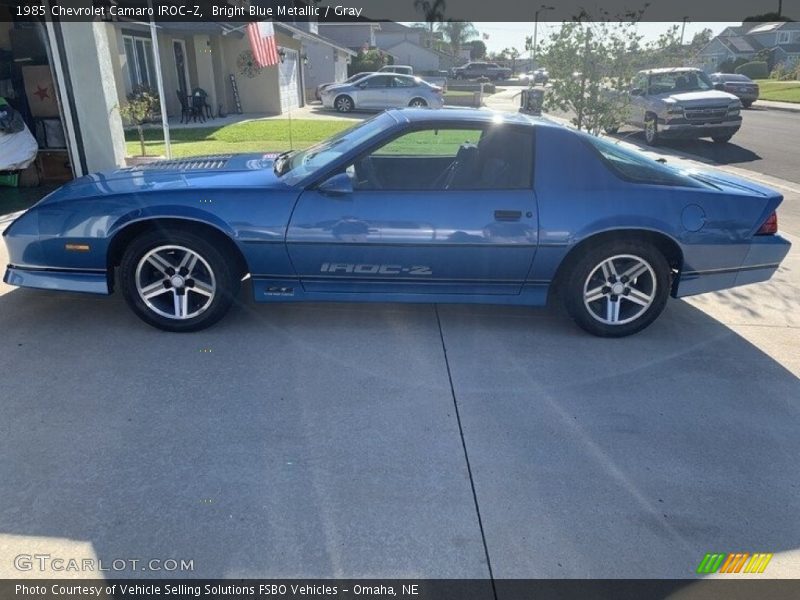 Bright Blue Metallic / Gray 1985 Chevrolet Camaro IROC-Z