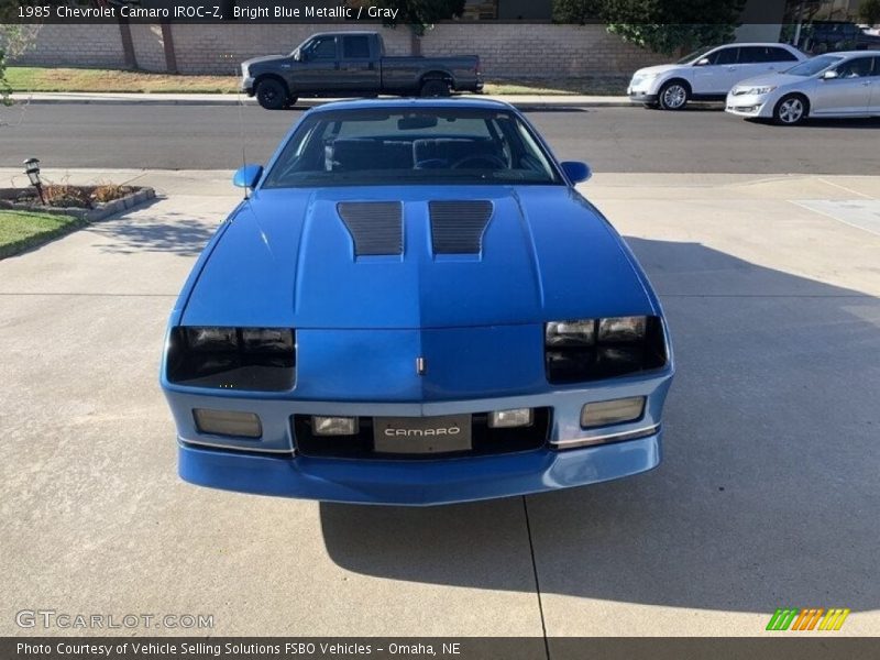 Bright Blue Metallic / Gray 1985 Chevrolet Camaro IROC-Z