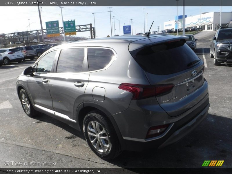 Machine Gray / Black 2019 Hyundai Santa Fe SE AWD