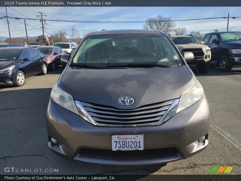 Predawn Gray Mica / Ash 2016 Toyota Sienna XLE Premium