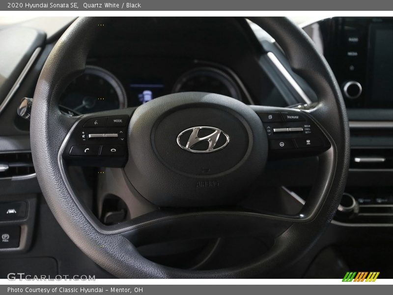 Quartz White / Black 2020 Hyundai Sonata SE