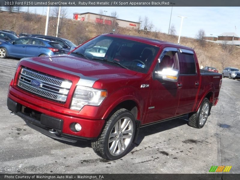 Ruby Red Metallic / FX Sport Appearance Black/Red 2013 Ford F150 Limited SuperCrew 4x4