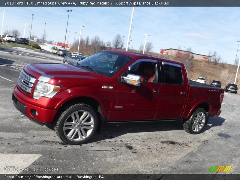 Ruby Red Metallic / FX Sport Appearance Black/Red 2013 Ford F150 Limited SuperCrew 4x4