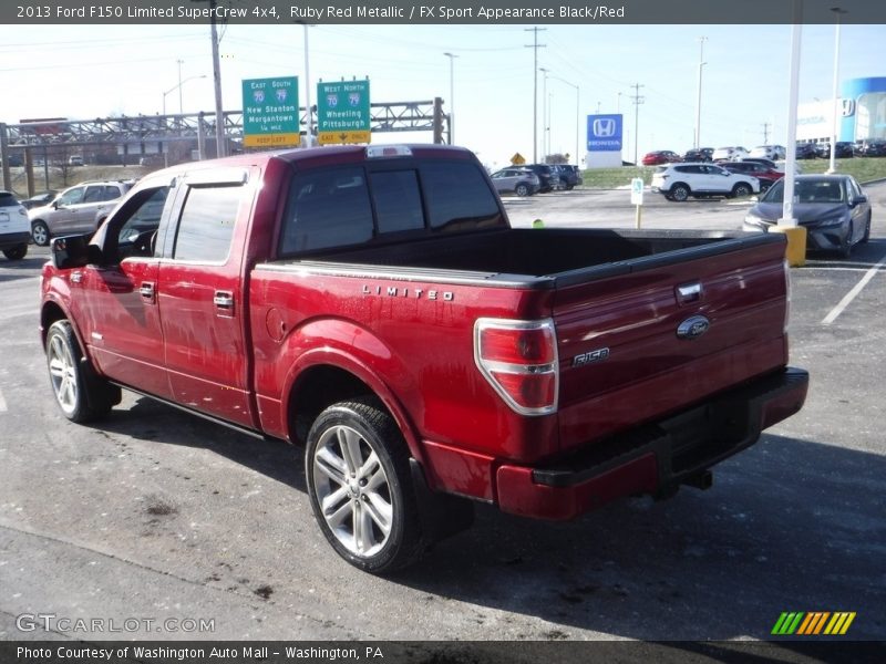 Ruby Red Metallic / FX Sport Appearance Black/Red 2013 Ford F150 Limited SuperCrew 4x4