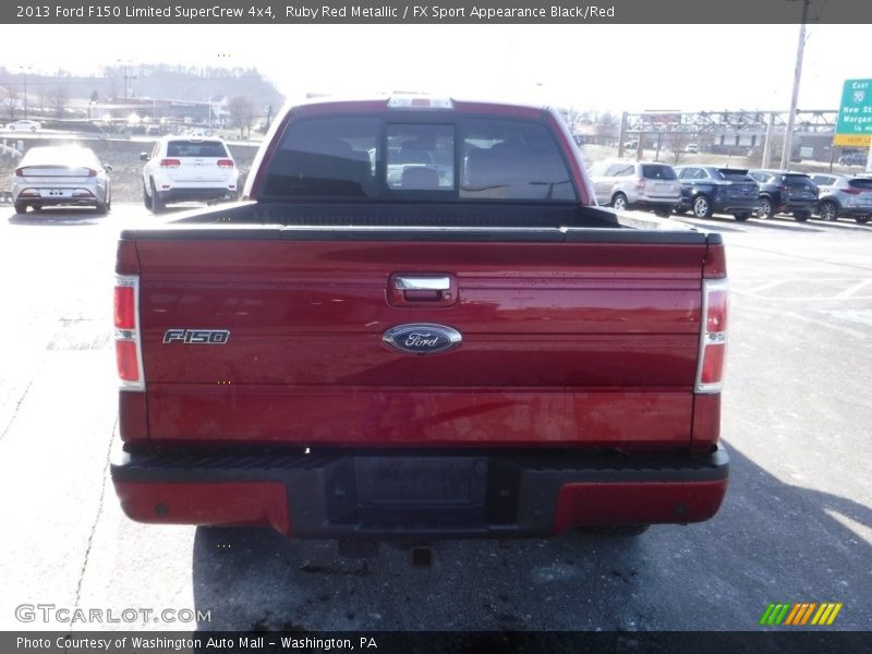 Ruby Red Metallic / FX Sport Appearance Black/Red 2013 Ford F150 Limited SuperCrew 4x4