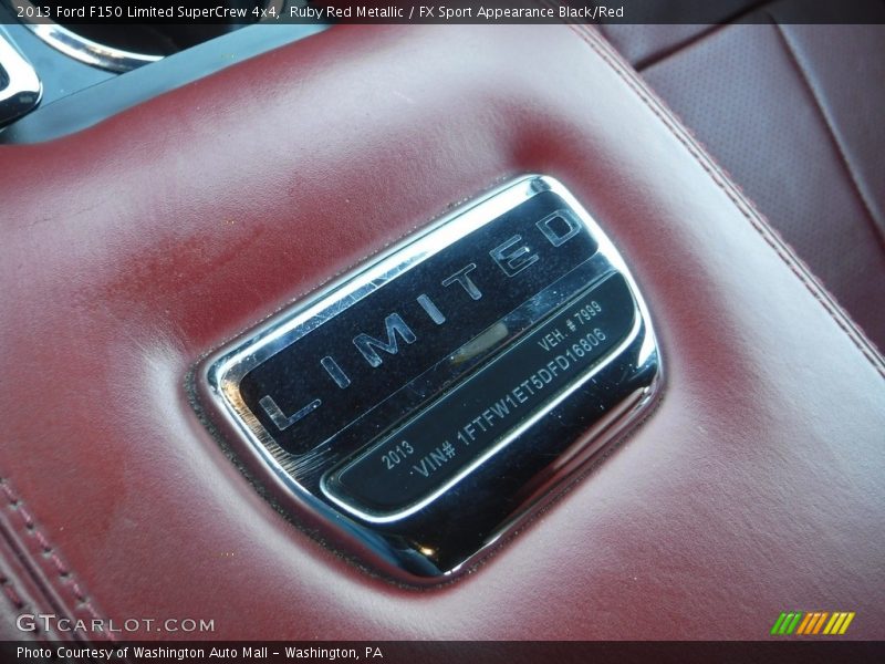 Ruby Red Metallic / FX Sport Appearance Black/Red 2013 Ford F150 Limited SuperCrew 4x4