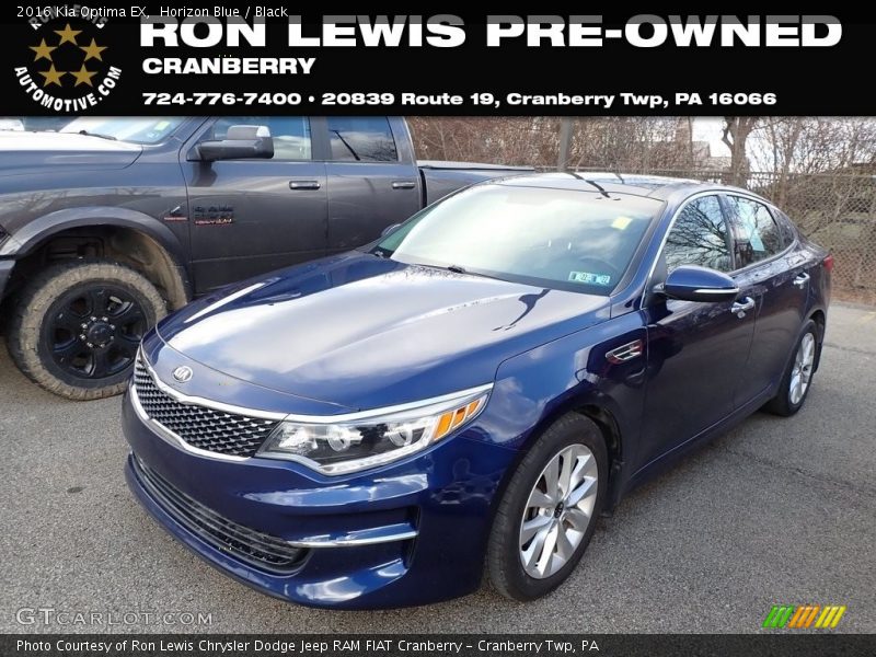 Horizon Blue / Black 2016 Kia Optima EX