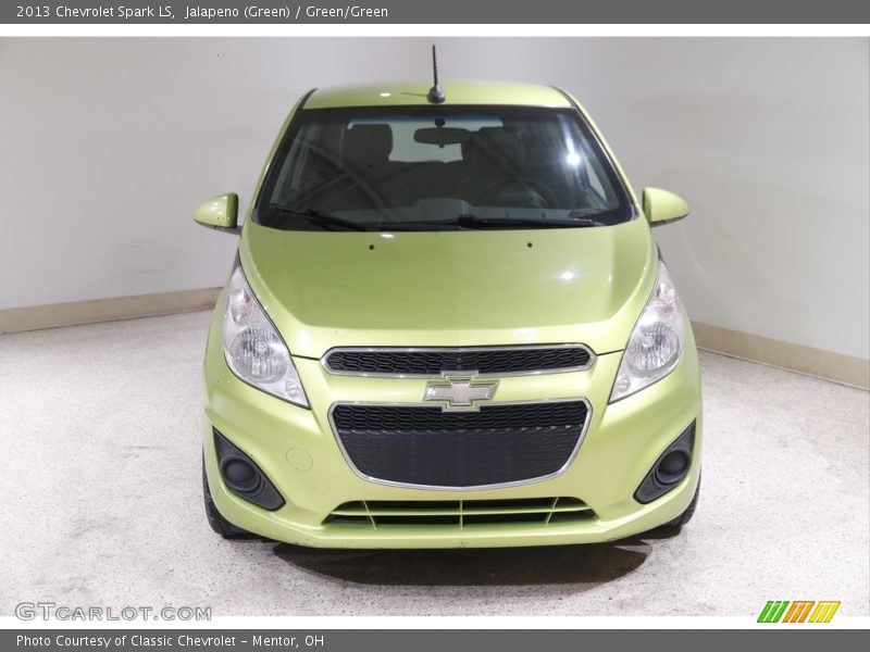 Jalapeno (Green) / Green/Green 2013 Chevrolet Spark LS
