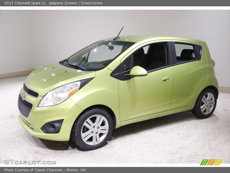 Jalapeno (Green) / Green/Green 2013 Chevrolet Spark LS
